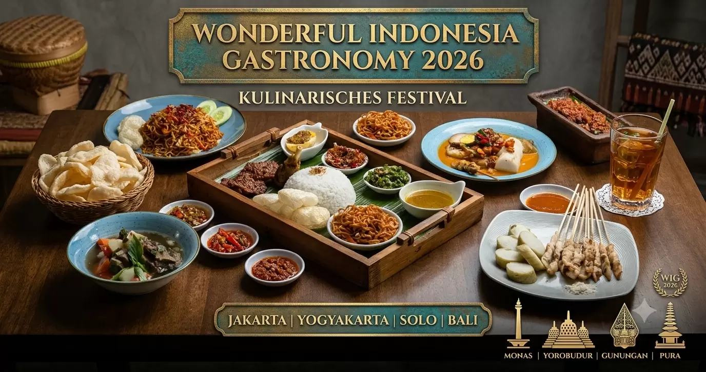 Wonderful Indonesia Gastronomy 2026: Kulinarisches Festival in Jakarta, Yogyakarta, Solo & Bali